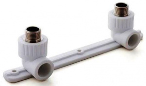Планка PPR для смесителя 25х1/2" НР белый Valfex