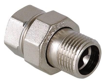 Американка прямая ВР-НР 3/4" латунь никель VALTEC