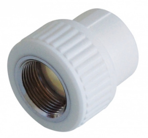 Муфта PPR комб 32х1/2" ВР белая Valfex
