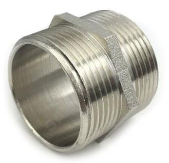 Ниппель НР 1½" (Ду40) латунь никелерованный SantechSystems