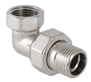 Американка угловая ВР-НР 3/4" латунь никель VALTEC
