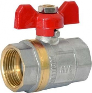 Кран шаровой ВР 3/4" (Ду20) бабочка RVC