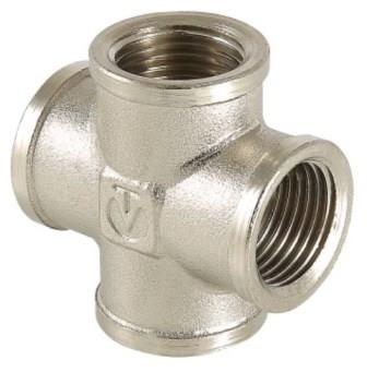 Крестовина ВР 3/4" латунь никель VALTEC