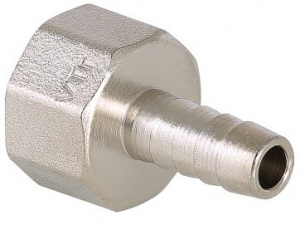 Штуцер для шлангов ВР 1/2"х16мм латунь никель VALTEC