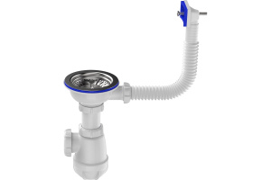 Сифон бутылочный 3½"х40мм c переливом B0145-13-MR Aquant