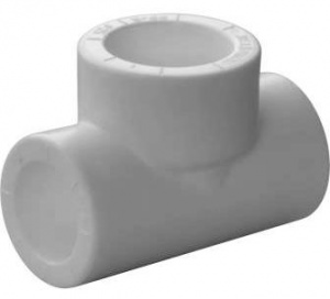 Тройник PP-R Дн20х25х20 белый Valfex