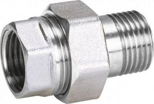 Американка прямая ВР-НР 3/4" латунь никель AQUALINK