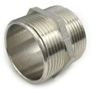 Ниппель НР 1½" (Ду40) латунь никелерованный SantechSystems